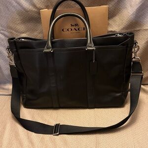 Coach Black Leather Briefcase